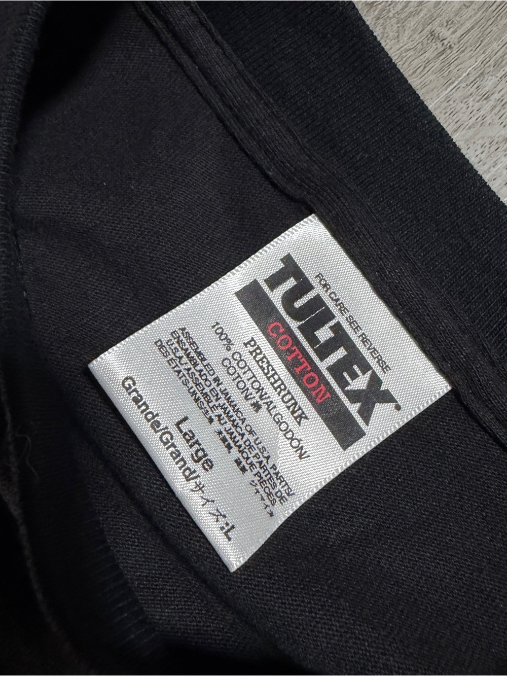 Tultex Black Retro Football Graphic Tee with Multicolor Print - Picture 5 of 7